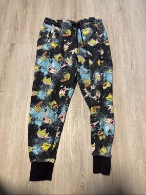 Nickelodeon SpongeBob & Patrick Black Blue Galaxy Jogger Sweatpants